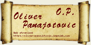 Oliver Panajotović vizit kartica